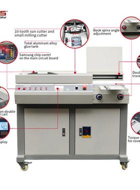 A全自动胶装智机能触屏操控文标书装订无线热图熔BM1004胶装机