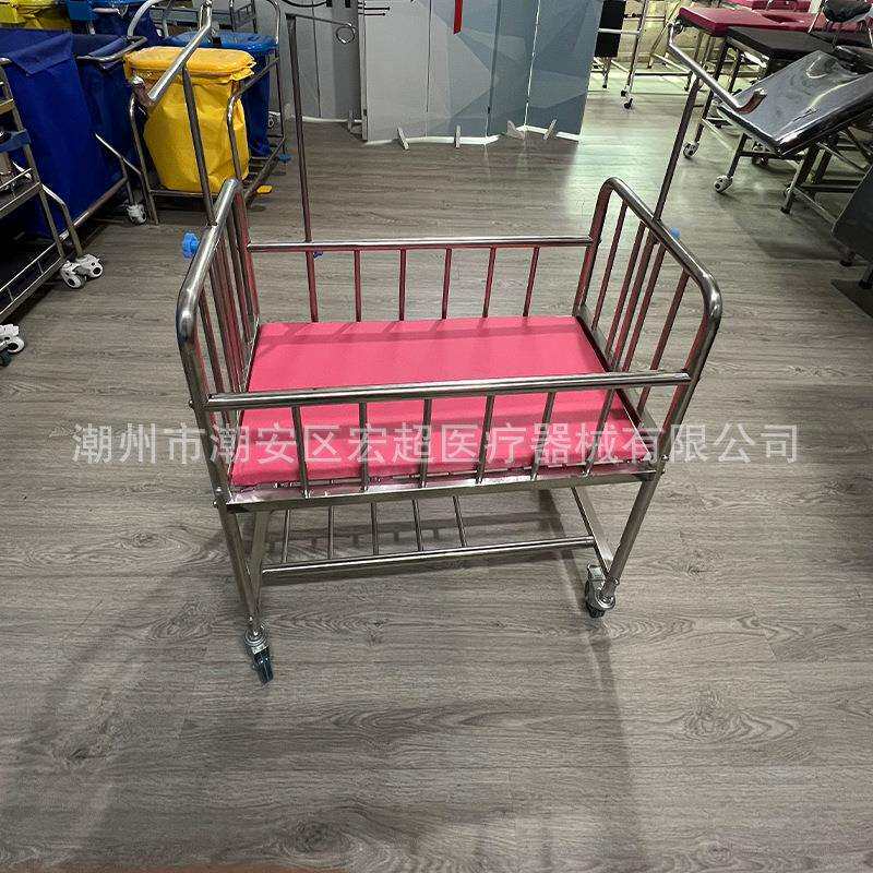 婴儿床 不锈钢婴儿车组装婴儿车粉红色蓝色黑色不锈钢推车手推车