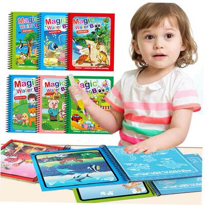 Magic Water Painting Book For Kids Baby Games Toys Montessor
