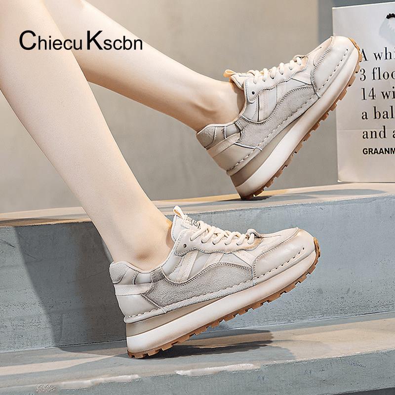 Chiecu Kscbn品牌女鞋透气运动鞋女跑步减震轻便新款软底老爹鞋