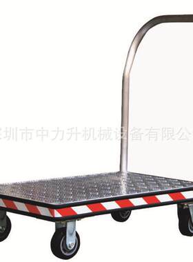 轻型铝制平板车钢制货仓手推车不锈钢小型手拉搬运车拉货推货拖车