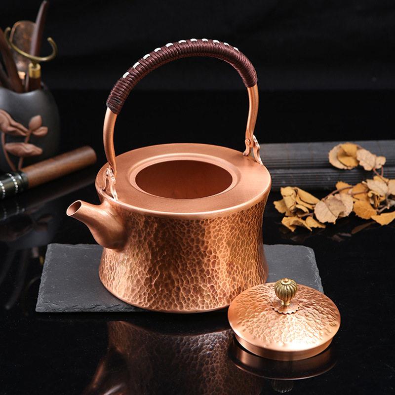 铜水壶水壶家用大容量茶沸水手工铜炉茶壶电陶瓷炉茶具