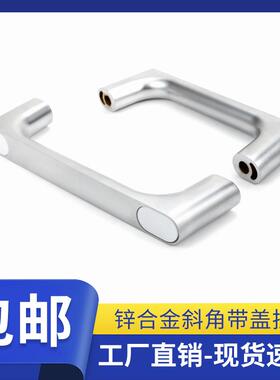 锌合金拉手 斜角带盖型外装工业把手 自动化柜门拉手XAB76-L120