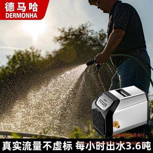 大功率浇菜抽水泵农用充电式灌溉自动抽水机家用神器浇地户外浇水