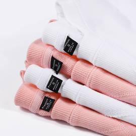 日系340g重磅纯棉毛圈布白色(布白色)圆领，卫衣粉红色纯色宽松休闲男女上衣