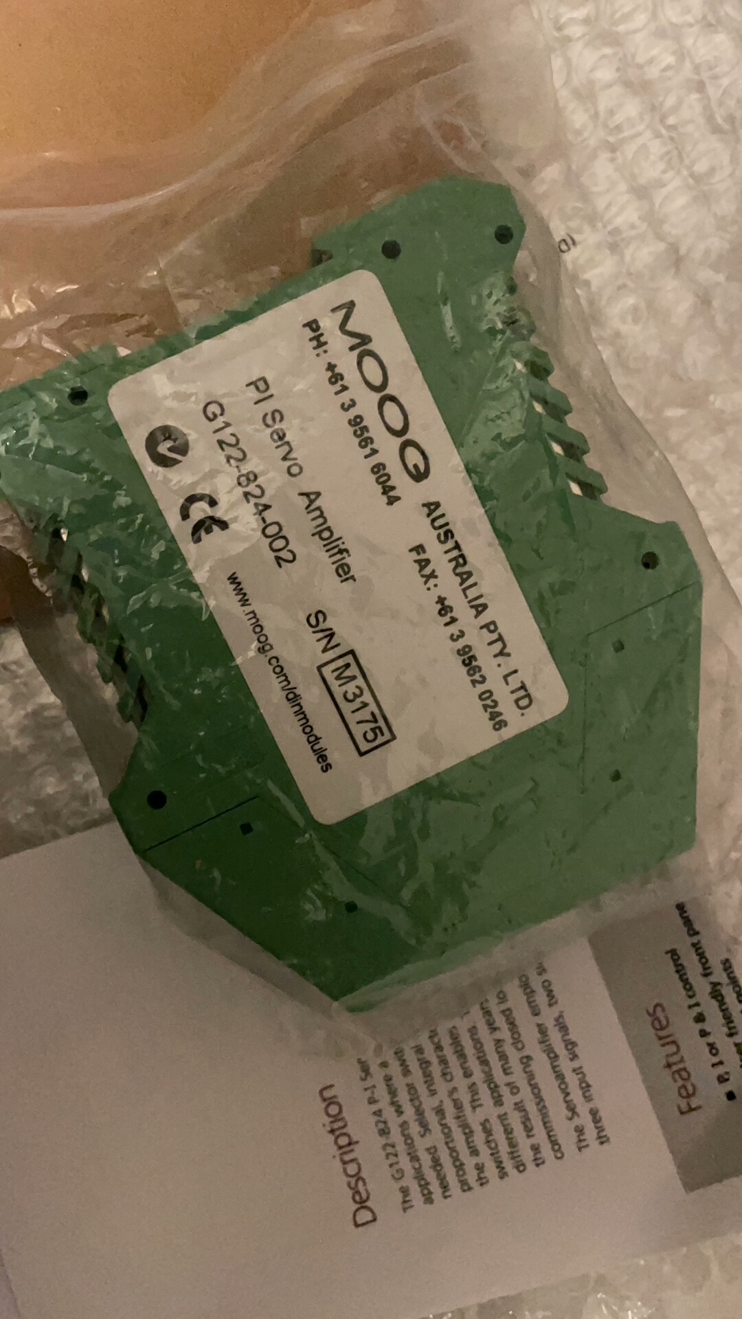 MOOG G122-824-002 原装 工程余货 很新 欢