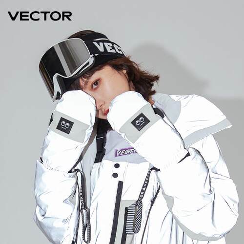 VECTOR滑雪手套女男成人加厚冬季保暖防水连指内五指东北手闷子