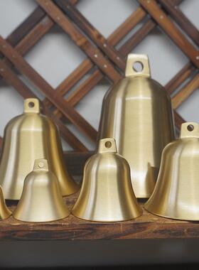 铜铃铛纯铜钟摆件铜铃黄铜门口大小号门对门响声超大家居风铃挂件