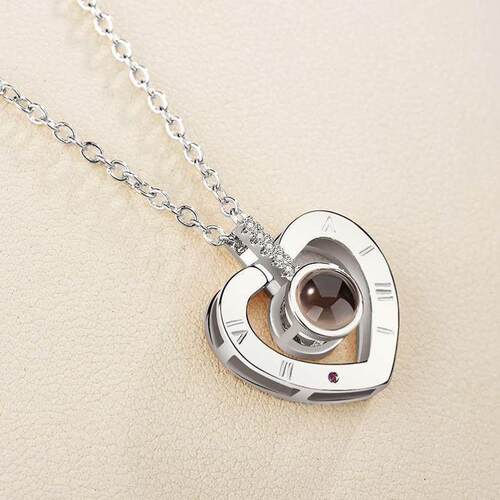 gold silver 100 language i love you women necklace pendant