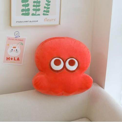 可爱乌贼章鱼抱枕靠枕靠垫喷射战士毛绒玩偶学生午睡枕抱枕