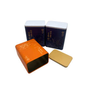 厂家定制马口铁茶叶罐 热销长方形金属盒 内塞盖铁盒食品包装 铁罐