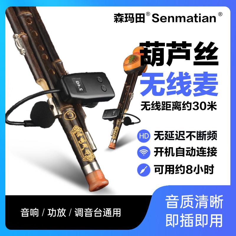 2.4G乐器无线麦克风专业葫芦丝拾音器一拖二舞台演出专用音响二胡