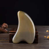 白水牛角海豚板刮痧海豚片拔筋天然面部女脸部美容棒点穴眼部批发