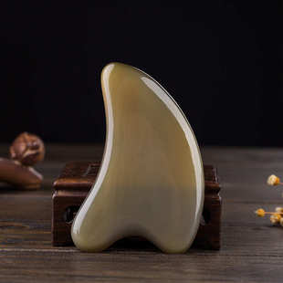 白水牛角海豚板刮痧海豚片拔筋天然面部女脸部美容棒点穴眼部批发