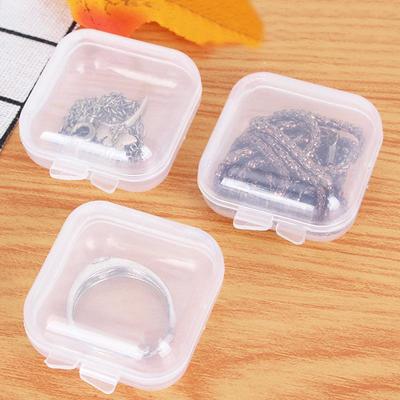 Clear Plastic Small Square Box, Jewelry Box, Earplugs Box, M