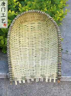 竹制品竹编撮箕竹奋箕挑担工具竹扁担竹挑子粪箕挑菜筐挑土
