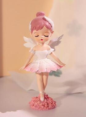 新款少女心贝拉芭蕾女孩创意树脂摆件客厅卧室家居装饰工艺品礼物