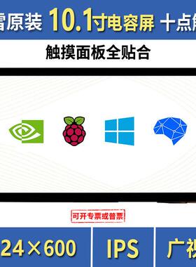 10.1寸电容屏 IPS屏 1024×600 十点触控 全贴合 支持树莓派5代