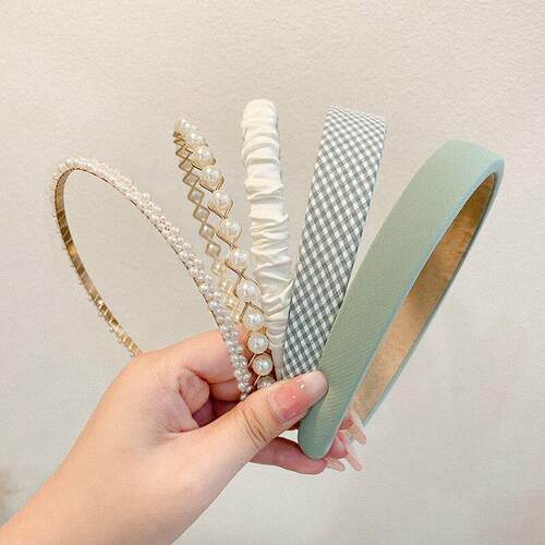 5pcs Set Fashion Women Cloth Hair Bands Headdress Headband G