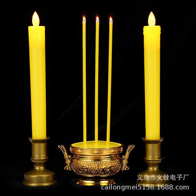 厂家供应家居环保红杆蜡candle摇摆仿真led长杆电子泰国蜡烛香炉