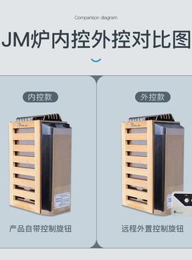 新款直销跨境JM炉不锈钢迷你桑拿炉干蒸炉家用浴室内控汗蒸炉桑拿