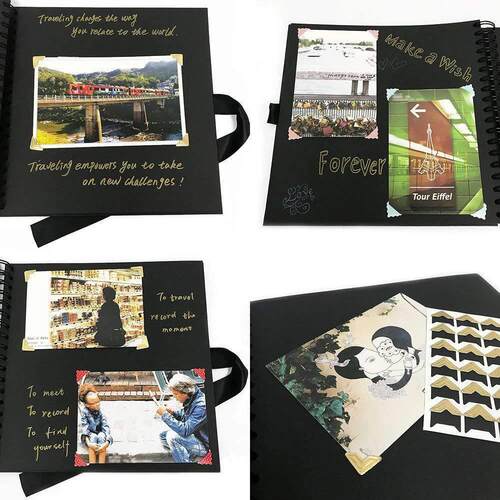 ZK20 80 Black Pages Memory Books DIY Craft Photo Albums Scra