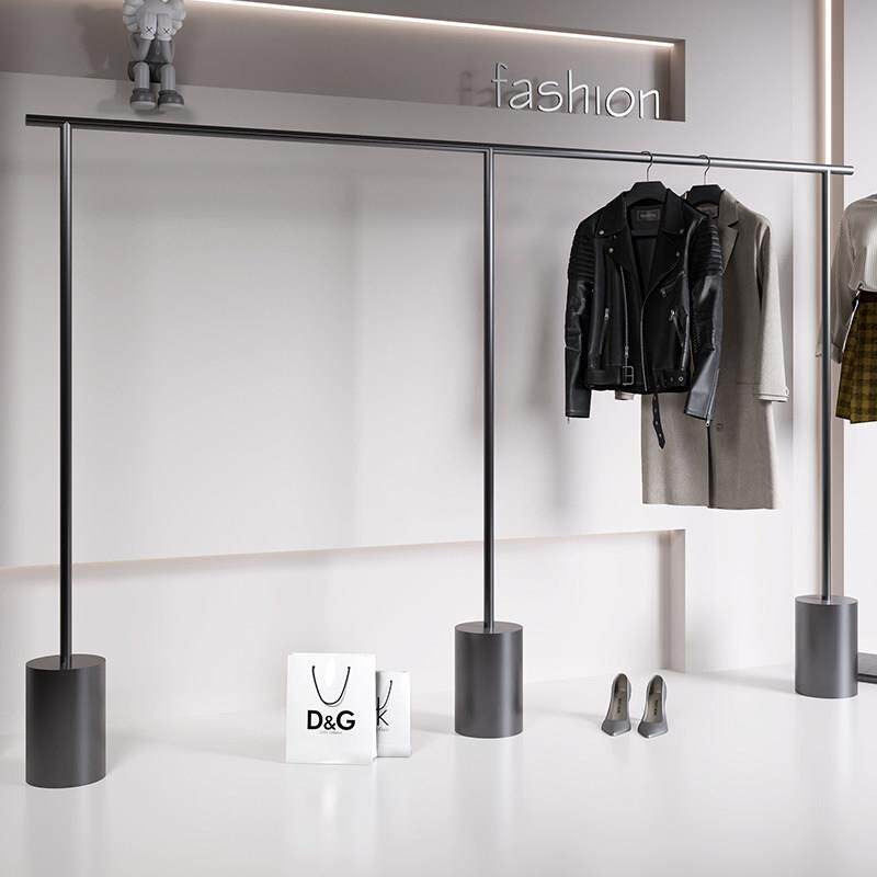 服装商店展示架双排落地式男女侧挂衣架服装展示架裤子服装专用货