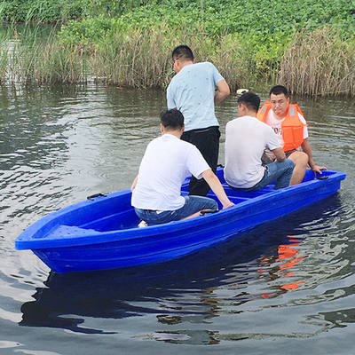 新款加厚牛筋塑料渔船冲锋舟瓢船平板钓鱼水产养殖船塑胶救援艇捕