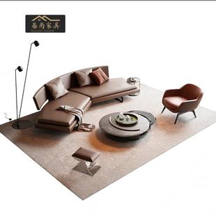 需定制酒店会所大堂接待区沙发现代简约客厅别墅样板房弧形沙发真