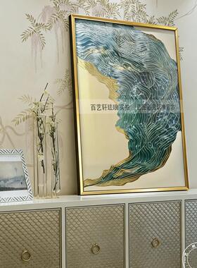 珐琅彩画入户玄关走廊过道装饰画客厅餐厅挂画卧室现代简约壁画