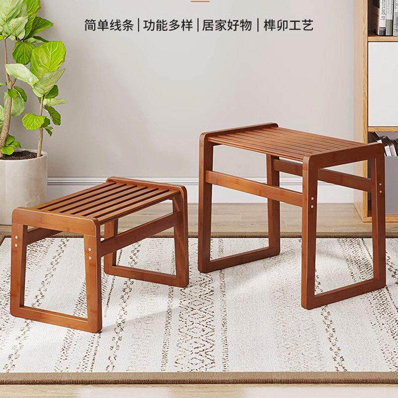 琵琶凳子儿童楠竹子孙凳化妆台美甲店顾客专用古筝椅子长条凳茶凳