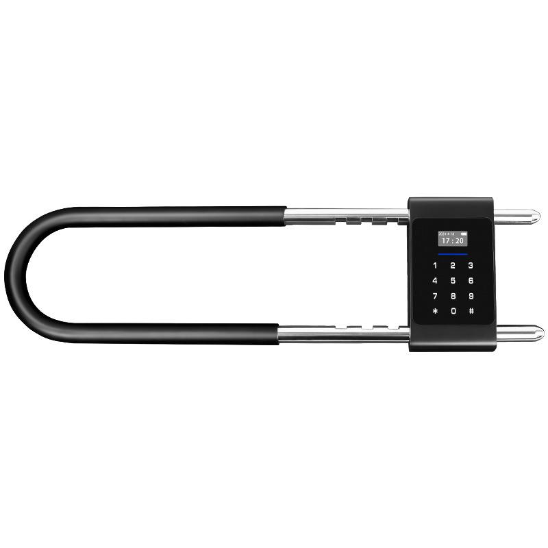 优库YK10商0-U型电子门锁璃门盗挂锁防密YK100-U码锁办玻公铺智能