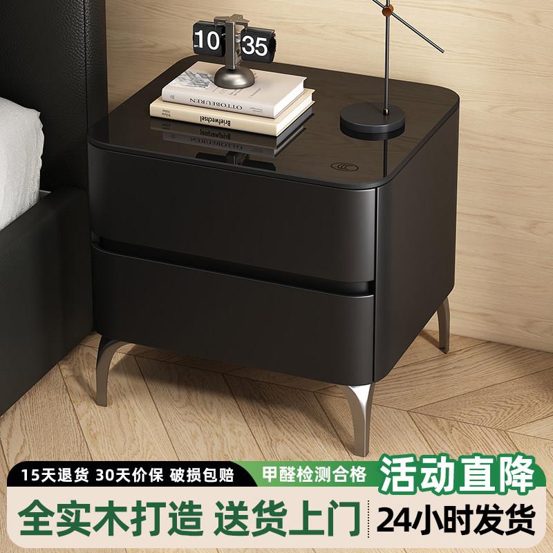 全实木加厚床头柜2026新款家用卧室储物柜现代简约收纳置物床边柜