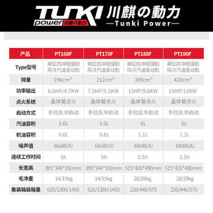 通用 170F190f小型汽油机动力四冲程微耕膨化抽水抹光192F 发动机