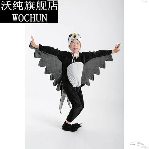 。儿童动物演出服装乌鸦鹦鹉小燕子孔雀白鸽小鸟鸟舞蹈黄鹂表演服
