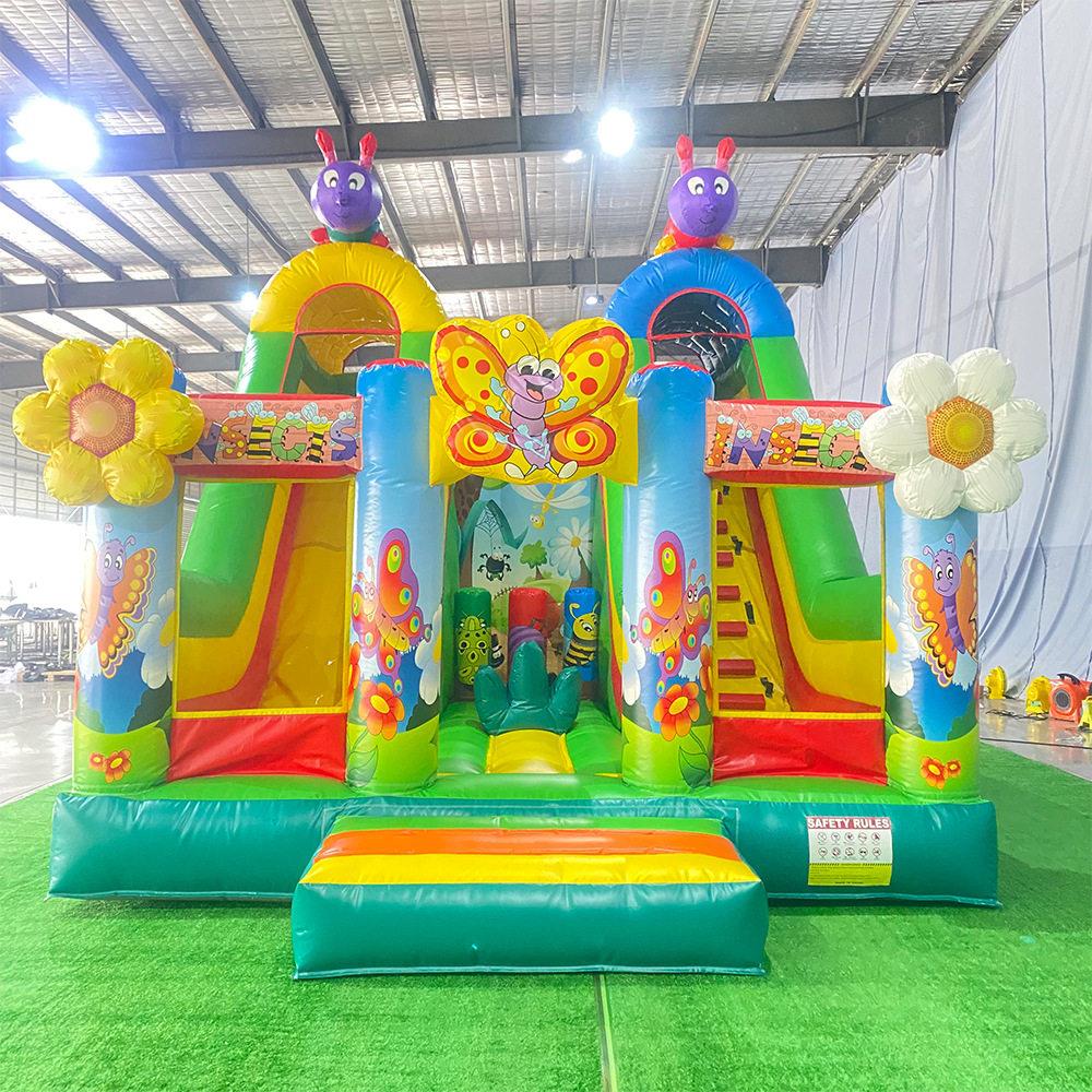 大型儿童淘气堡户外游乐滑梯卡通蹦床inflatable slide