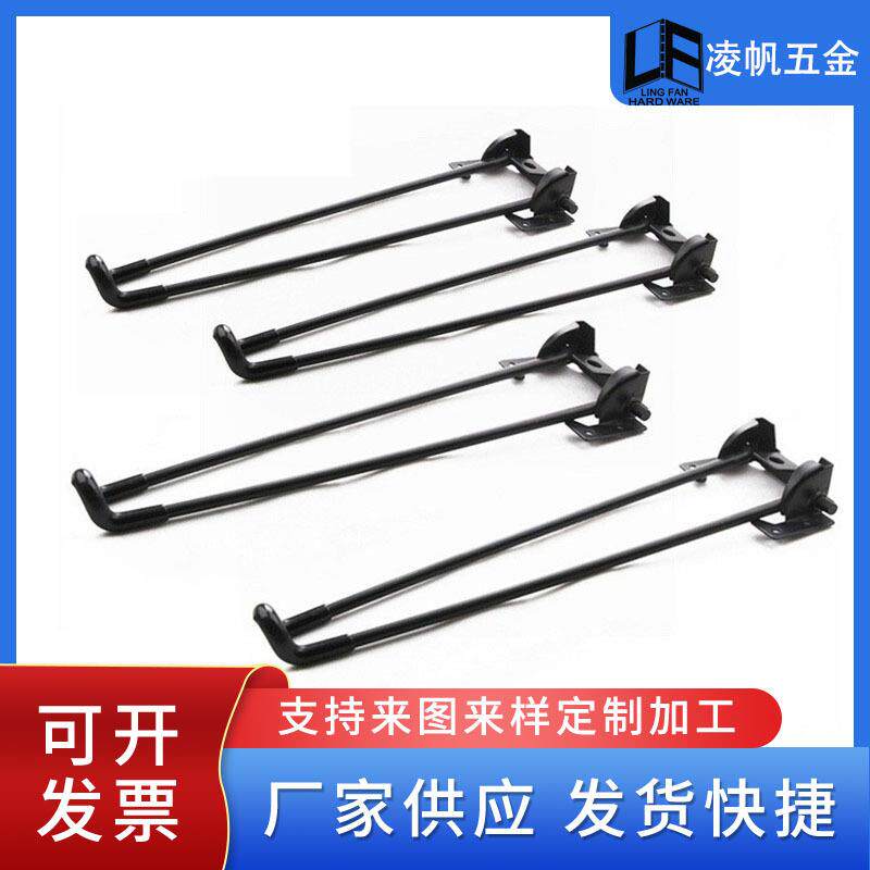 猫脚折叠铁线桌子腿U型家具夹简易折叠桌腿电脑桌防滑固定