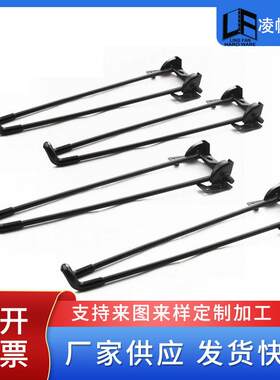猫脚折叠铁线桌子腿U型家具夹简易折叠桌腿电脑桌防滑固定