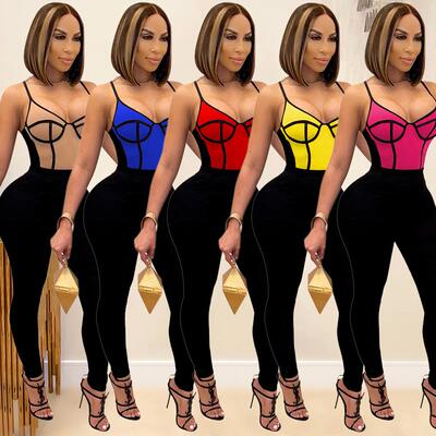 Women's suspender delivery tight fitting women's jumpsuit