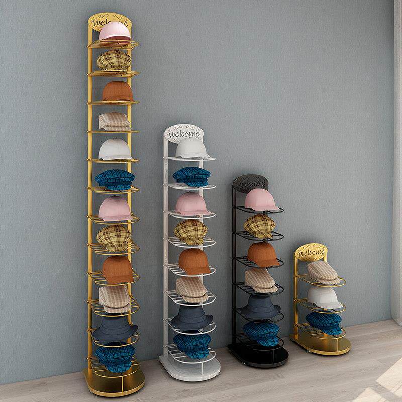 帽子展示架落地壁挂式服装挂帽多层储物母婴饰品店展示架柜