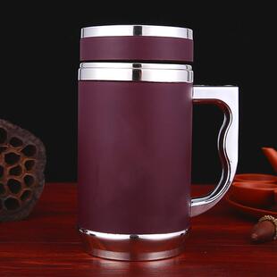 宜兴紫砂杯复古磁化茶杯男女保温杯手柄带盖家用定制刻字礼品