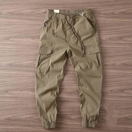 Elastic Waist Slim Fit Casual Pants男士松紧腰微弹修身休闲裤