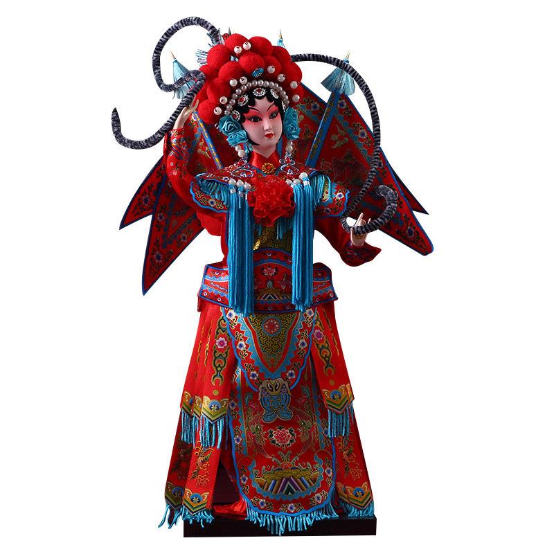 北京纪念品绢人人偶娃娃摆件中国风特色小礼品送老外京剧人物脸谱