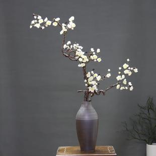 正品中式复古新陶瓷花瓶仿真腊梅花花干枝梅假摆件酒店家居装饰促