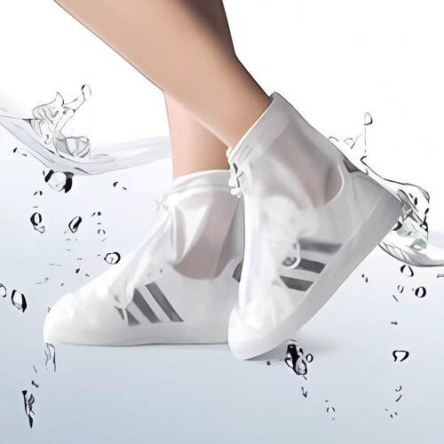 Waterproof Shoe Covers with Zipper, Thickened Rain Shoe Cove