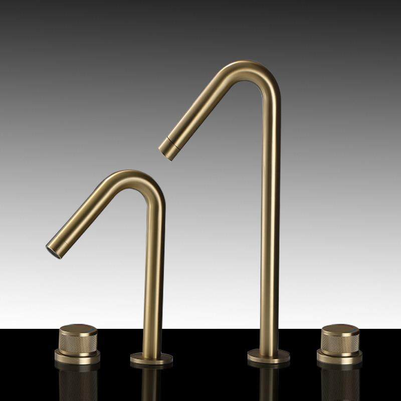 全铜单把双孔面盆龙头冷热洗脸洗手池台盆浴室柜两件式浴缸水龙头,家装主材,面盆龙头,淘宝优惠券,粉丝福利购,淘宝优惠卷