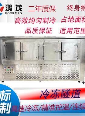 源头厂家直供食品化妆品面膜海鲜果蔬速冻隧道式冷冻隧道制冷机