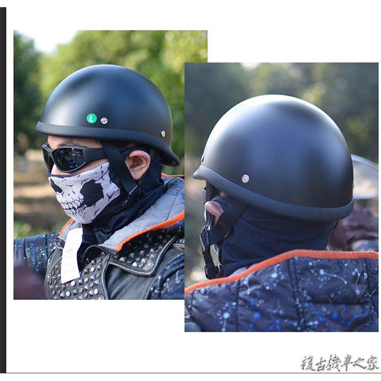 高档美机国混乱之子boernfre夏季瓢盔瓜皮电镀复古骑士头车盔哈雷