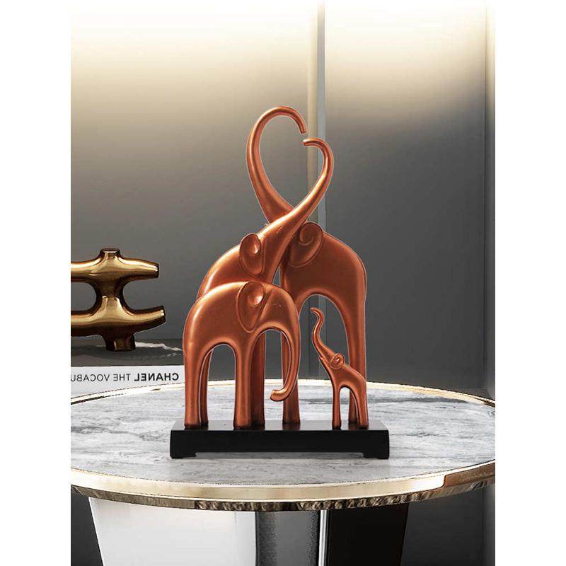 9V7T四口之家大象摆件轻奢客厅玄关电视柜酒柜一家四口家居装饰品,特色手工艺,其他特色工艺品,淘宝优惠券,粉丝福利购,淘宝优惠卷