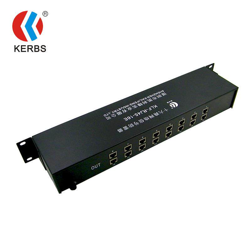 信号防雷器现货机架式网络16路避雷器RJ45机房浪涌保护器 SPD厂家